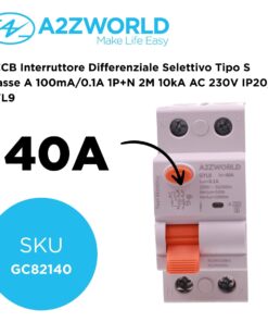 RCCB Interruttore Differenziale Selettivo Tipo S Classe A 100mA/0.1A 1P+N 2M 10kA AC 230V IP20, GYL9, Corrente Disponibili 40A 63A (40A) - immagine 2