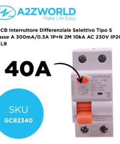 RCCB Interruttore Differenziale Selettivo Tipo S Classe A 300mA/0.3A 1P+N 2M 10kA AC 230V IP20, GYL9, Corrente Disponibili 25A 40A 63A 100A (40A) - immagine 2