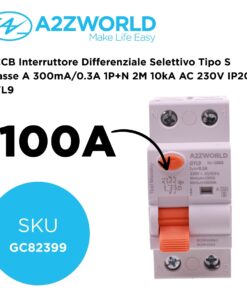 Alternative view of RCCB Interruttore Differenziale Selettivo Tipo S Classe A 300mA/0.3A 1P+N 2M 10kA AC 230V IP20, GYL9, Corrente Disponibili 25A 40A 63A 100A (100A)