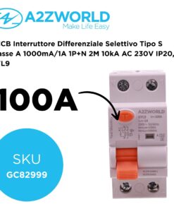 RCCB Interruttore Differenziale Selettivo Tipo S Classe A 1000mA/1A 1P+N 2M 10kA AC 230V IP20, GYL9, Corrente Disponibili 63A 100A (100A) - immagine 2