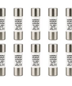 10 Pezzi Fusibili DC 1000V D10X38mm Per Fotovoltaico IP20 IEC60269, Disponibili 15A 20A 25A 30A (15A)