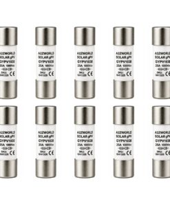 10 Pezzi Fusibili DC 1000V D10X38mm Per Fotovoltaico IP20 IEC60269, Disponibili 15A 20A 25A 30A (25A)