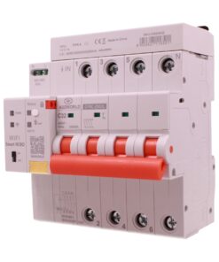 Interruttore Differenziale Magnetotermico Connesso, RCBO WiFi 3P+N con Riarmo Automatico e Display, Tipo A Curva C 30-500mA Regolabile Icu 10kA, 380V 6M, App Tuya con Misure: Corrente Residua, Intensità, Potenza, Tensione, Temperatura, Consumo GYRC-ZN02L (32A) - immagine 4
