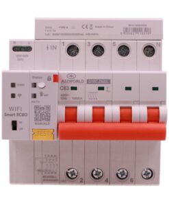 Interruttore Differenziale Magnetotermico Connesso, RCBO WiFi 3P+N con Riarmo Automatico e Display, Tipo A Curva C 30-500mA Regolabile Icu 10kA, 380V 6M, App Tuya con Misure: Corrente Residua, Intensità, Potenza, Tensione, Temperatura, Consumo GYRC-ZN02L (63A) - immagine 3