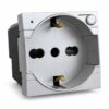 Serie Civile ETTROIT Grigio Compatibile Con Bticino Living Tech (Presa Schuko WIFI) - ASDSHOP
