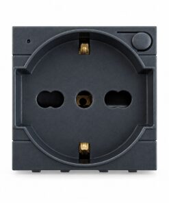 Alternative view of Serie Civile ETTROIT Nero Compatibile Con Bticino Living International (Presa Schuko WIFI)