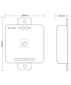 Led Dimmer WIFI RF 2.4G, App TUYA, Smart Life Max 12A DC 12V 24V, 56X56X20mm - immagine 5