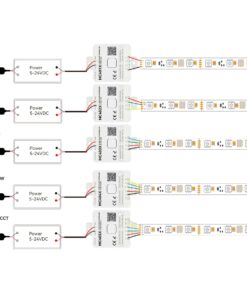 Led Dimmer WIFI RF 2.4G, App TUYA, Smart Life Max 12A DC 12V 24V, 56X56X20mm - immagine 6