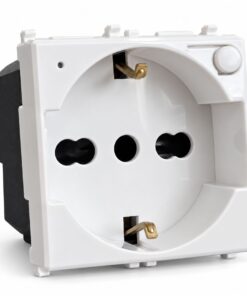 Serie Civile ETTROIT Bianco Compatibile Con Vimar Plana (Presa Schuko WIFI)