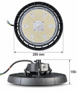Faro Led Industriale UFO CCT 150W 160lm/W 24000 LM IP65 Disco Rotondo Per Capannoni - immagine 3