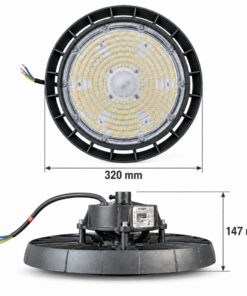 Faro LED Industriale UFO 200W CCT 32000LM 160lm/W IP65, Lampada LED High Bay Rotonda per Capannoni Magazzini - immagine 3