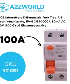 Alternative view of RCCB Interruttore Differenziale Puro Tipo A-SI Super Immunizzato, 1P+N 2M 10000A 30mA AC 230V IP20 GYL9 Elettromeccanico, Corrente Disponibili 25A 40A 63A 100A (100A)