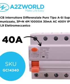 Alternative view of RCCB Interruttore Differenziale Puro Tipo A-SI Super Immunizzato, 3P+N 4M 10000A 30mA AC 400V IP20 GYL9 Elettromeccanico, Corrente Disponibili 40A 63A 100A (40A)