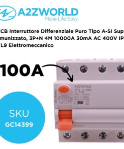 Alternative view of RCCB Interruttore Differenziale Puro Tipo A-SI Super Immunizzato, 3P+N 4M 10000A 30mA AC 400V IP20 GYL9 Elettromeccanico, Corrente Disponibili 40A 63A 100A (100A)