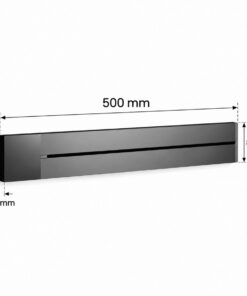 Sistema di Alimentazione a Binario Elettrificato, Multipresa Modulare da Parete, Binario 500mm 230V 32A Max 7360W (Nero) - immagine 3
