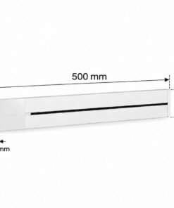 Sistema di Alimentazione a Binario Elettrificato, Multipresa Modulare da Parete, Binario 500mm 230V 32A Max 7360W (Bianco) - immagine 3