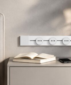 Sistema di Alimentazione a Binario Elettrificato, Multipresa Modulare da Parete, Binario 500mm 230V 32A Max 7360W (Bianco) - immagine 4