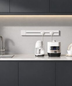Sistema di Alimentazione a Binario Elettrificato, Multipresa Modulare da Parete, Binario 500mm 230V 32A Max 7360W (Bianco) - immagine 5