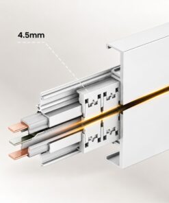 Sistema di Alimentazione a Binario Elettrificato, Multipresa Modulare da Parete, Binario 500mm 230V 32A Max 7360W (Bianco) - immagine 8