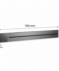 Sistema di Alimentazione a Binario Elettrificato, Multipresa Modulare da Parete, Binario 750mm 230V 32A Max 7360W (Nero) - immagine 3