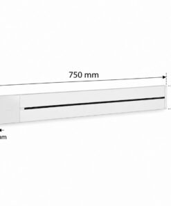 Sistema di Alimentazione a Binario Elettrificato, Multipresa Modulare da Parete, Binario 750mm 230V 32A Max 7360W (Bianco) - immagine 3