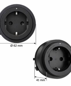 Alternative view of Presa Schuko Tedesco 16A 220V Per Multipresa Da Binario GONEO Power Track (Nero)