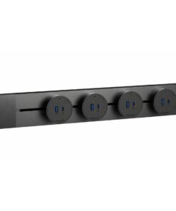 Presa USB-A + USB-C PD 20W Per Multipresa Da Binario, 5V 3A 9V 2.22A 12V 1.67A, GONEO Power Track (Nero) - immagine 4