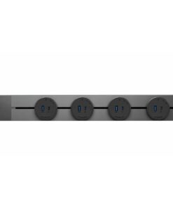 Presa USB-A + USB-C PD 20W Per Multipresa Da Binario, 5V 3A 9V 2.22A 12V 1.67A, GONEO Power Track (Nero) - immagine 6