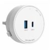 Presa USB-A + USB-C PD 20W Per Multipresa Da Binario, 5V 3A 9V 2.22A 12V 1.67A, GONEO Power Track (Bianco) - ASDSHOP