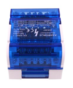 Morsettiera Ripartitore Quadripolare, Box Di Connessione 4 Barre, 125A 690V, Scatola Di Distribuzione Per Quadro Elettrico, Ottone Nichelato, Coperchio Trasparente, PA Nylon UL94V0 (7 Vie) - immagine 5