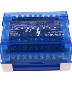 Morsettiera Ripartitore Quadripolare, Box Di Connessione 4 Barre, 125A 690V, Scatola Di Distribuzione Per Quadro Elettrico, Ottone Nichelato, Coperchio Trasparente, PA Nylon UL94V0 (11 Vie) - immagine 5