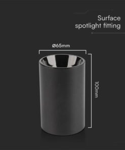 Portafaretto LED Montaggio a Plafone Rotondo GU10 Corpo Nero SKU-10380 - immagine 2