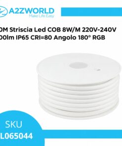 Alternative view of 50M Striscia Led COB 8W/M 220V-240V 600lm IP65 CRI=80 Angolo 180°, 9 Colori Disponibili e RGB (RGB)