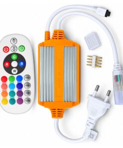 Kit Centralina Controller Con Telecomando e Cavo Alimentazione Con Spina EU per Striscia LED RGB 220V SL065044